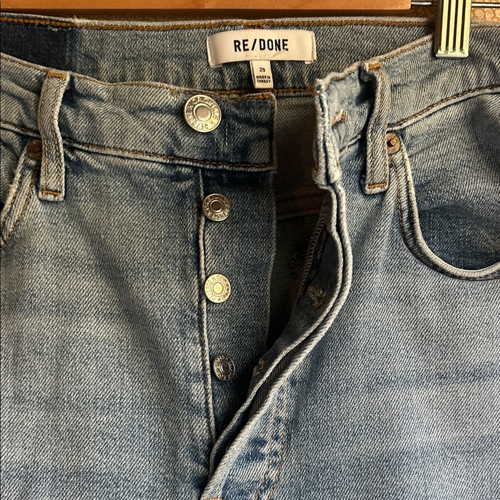 Re/Done 90’s High Rise Ankle Crop Jeans - Picture 4 of 8
